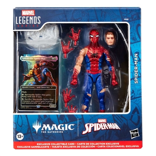 Marvel Legends - Magic The Gathering - Action Figure Battle-Damaged Spider-Man (plus Exclusive Foil Card) 15 cm